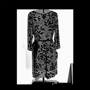 NWT En Focus Studio DRESS black pattern 14 XL